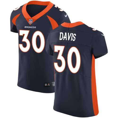 Nike Broncos #30 Terrell Davis Navy Blue Alternate Men's Stitched NFL Vapor Untouchable Elite Jersey